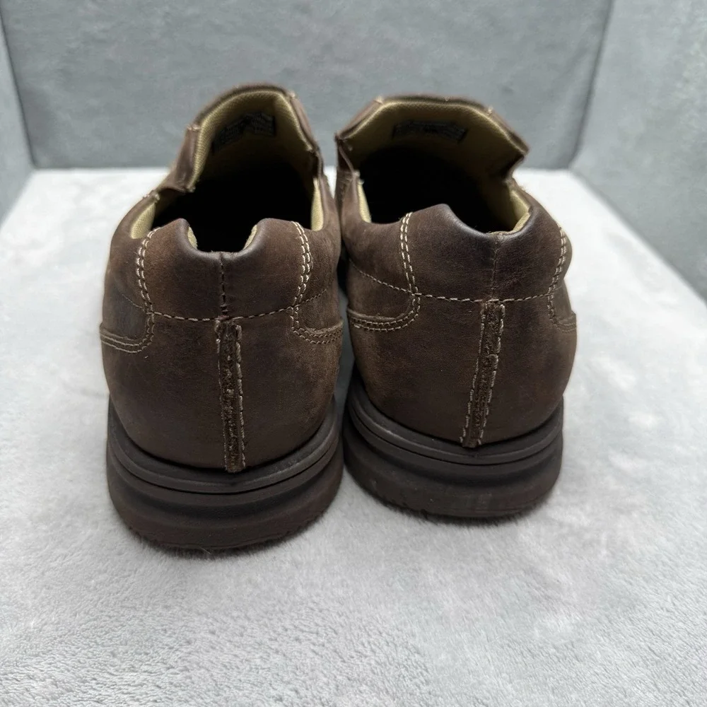 Clarks Senner Lane Brown Leather Slip-On Loafers Comfort Shoes Men's 10.5 M